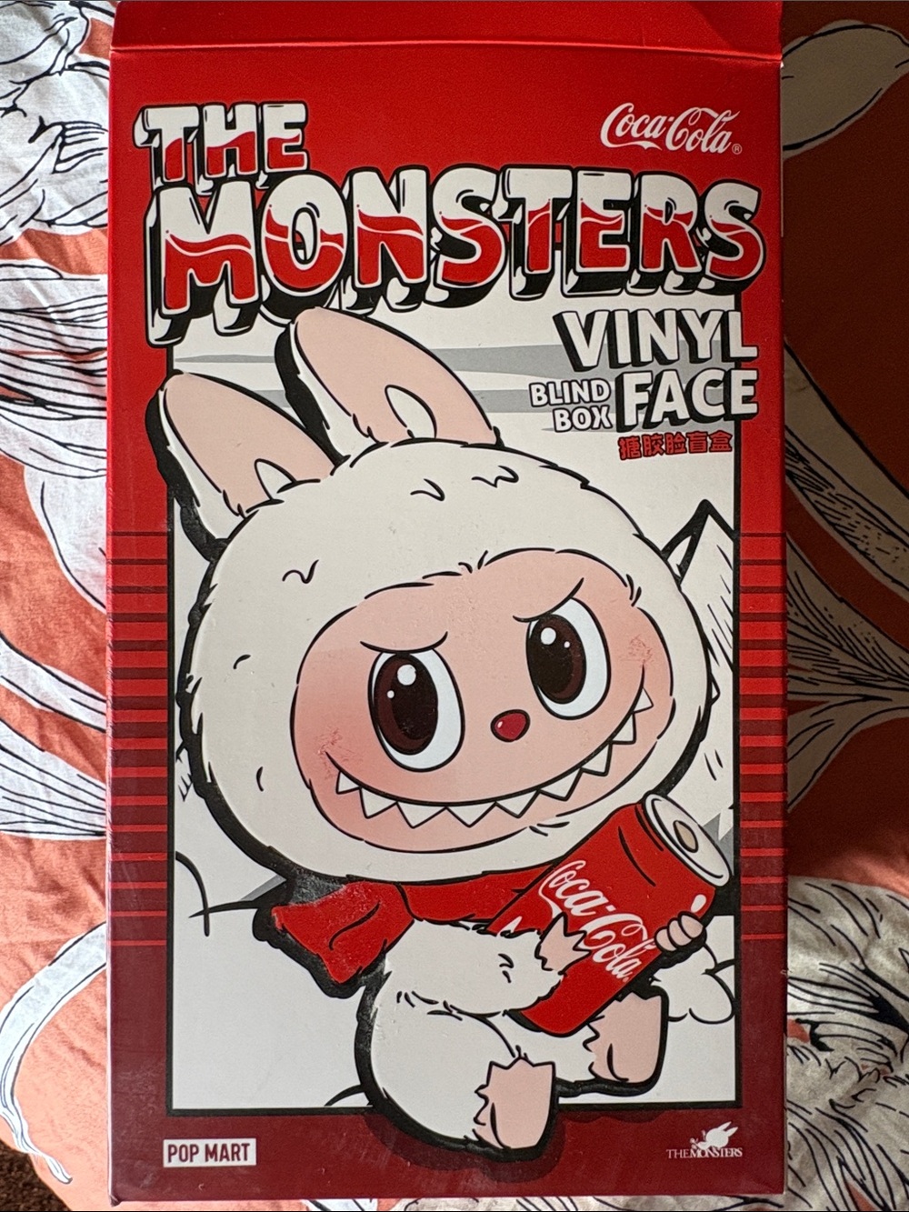 Coca-Cola Labubu Red and White The Monsters Vinyl Face Blind Box
